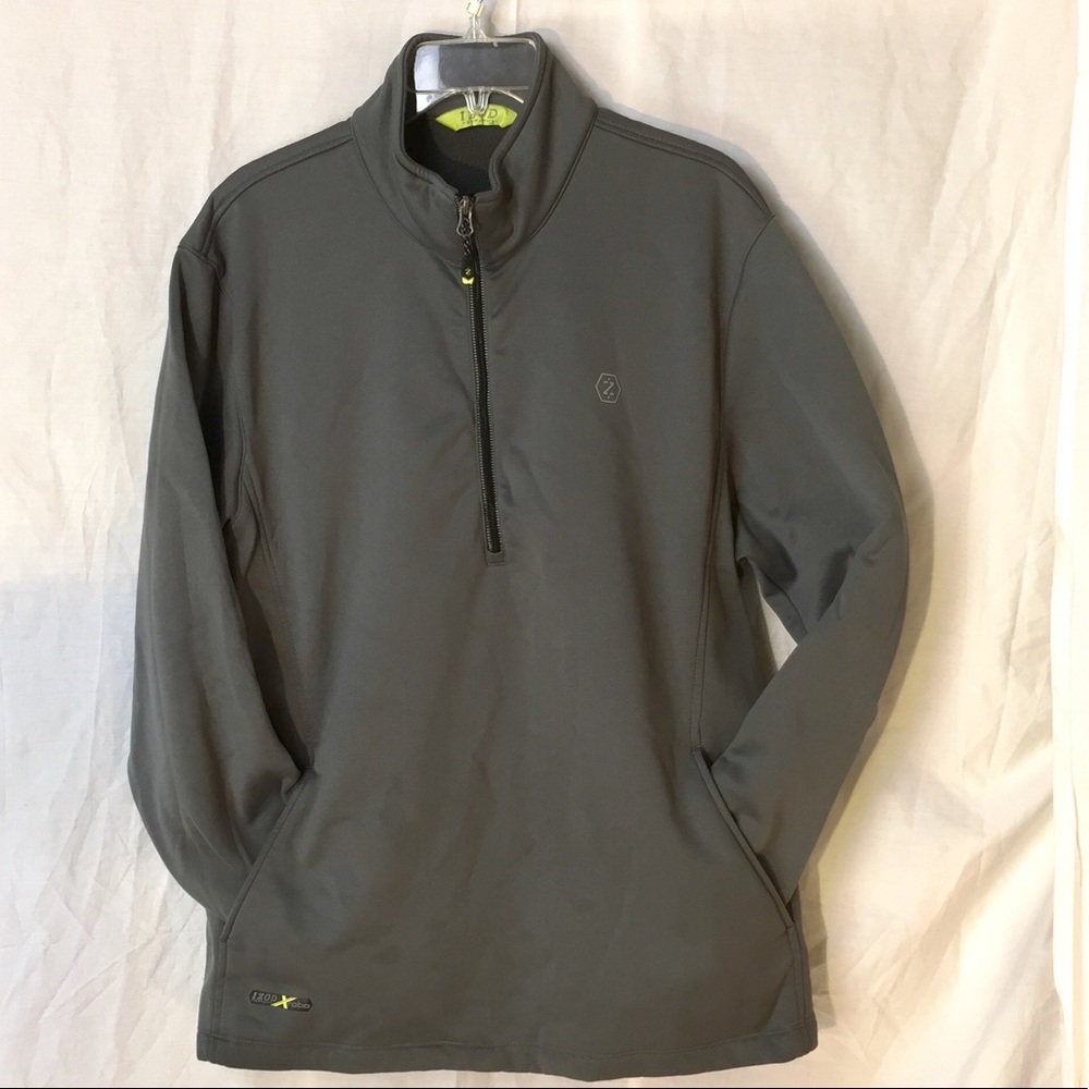Izod Perform X Knit Pullover half zip sz L Mens